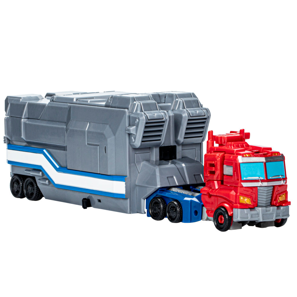 Hot! Transformers Earthspark Optimus Prime Battle Base Trailer Playset