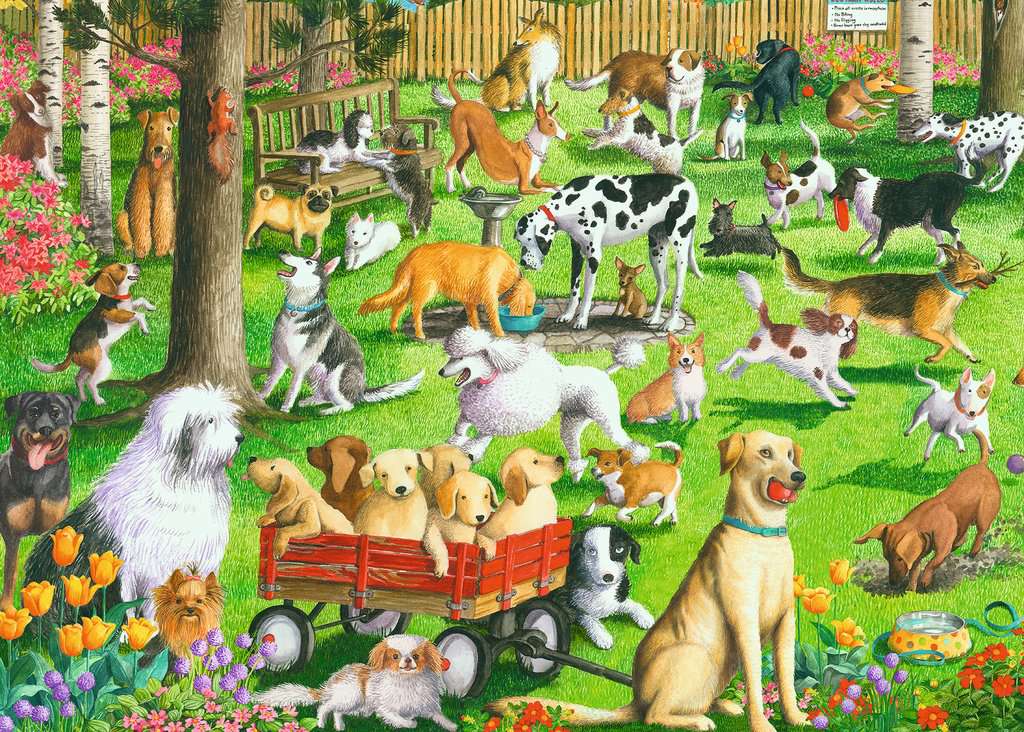 Ravensburger Large Format 500-Piece 'At The Dog Park' Puzzle