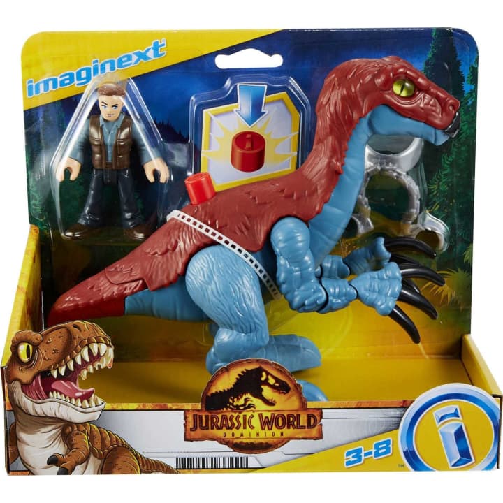 Fisher-Price Imaginext Jurassic World Thrashing Therizinosaurus with Owen Grady Set