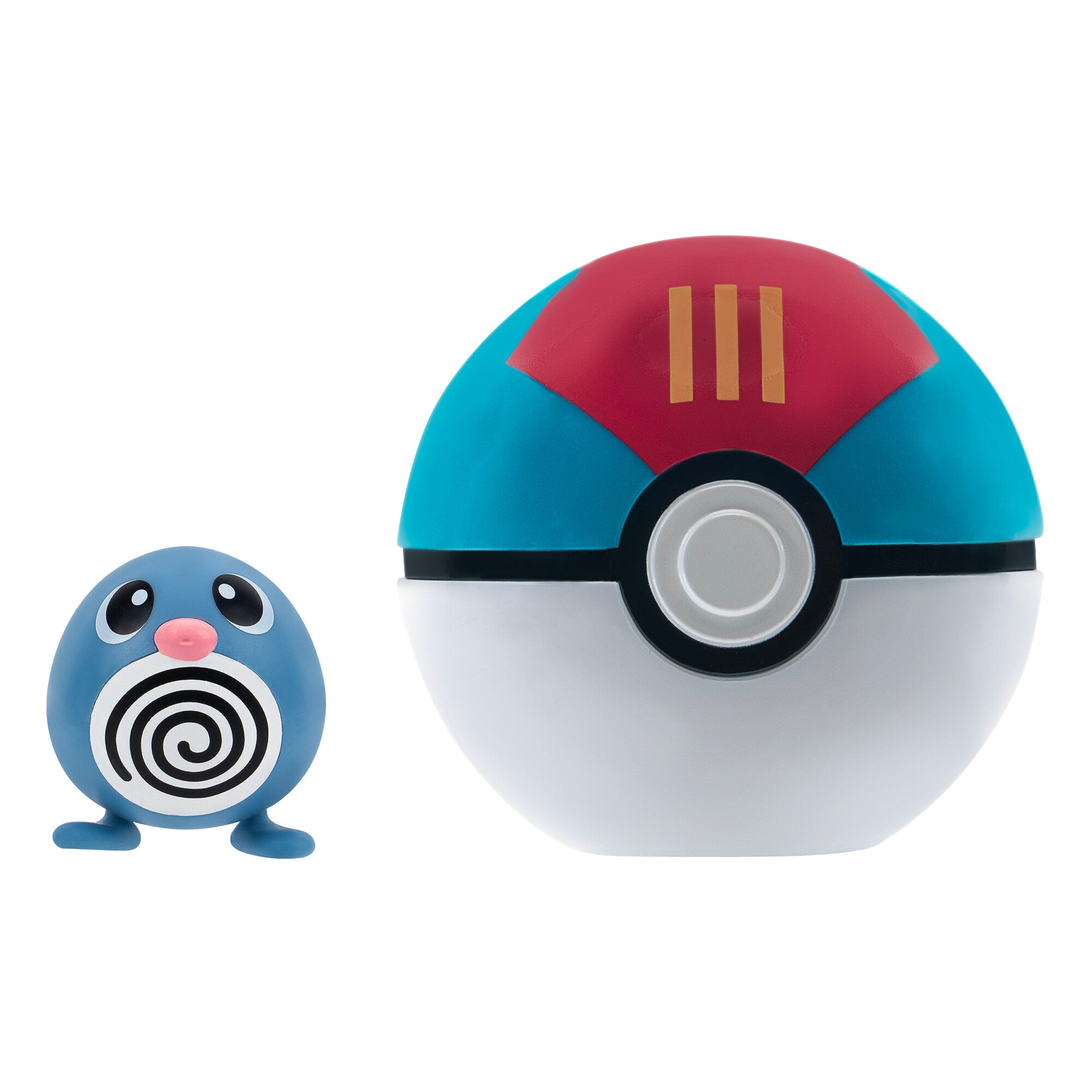 Hot! Pokemon Clip N Go Poliwag with Lure Ball
