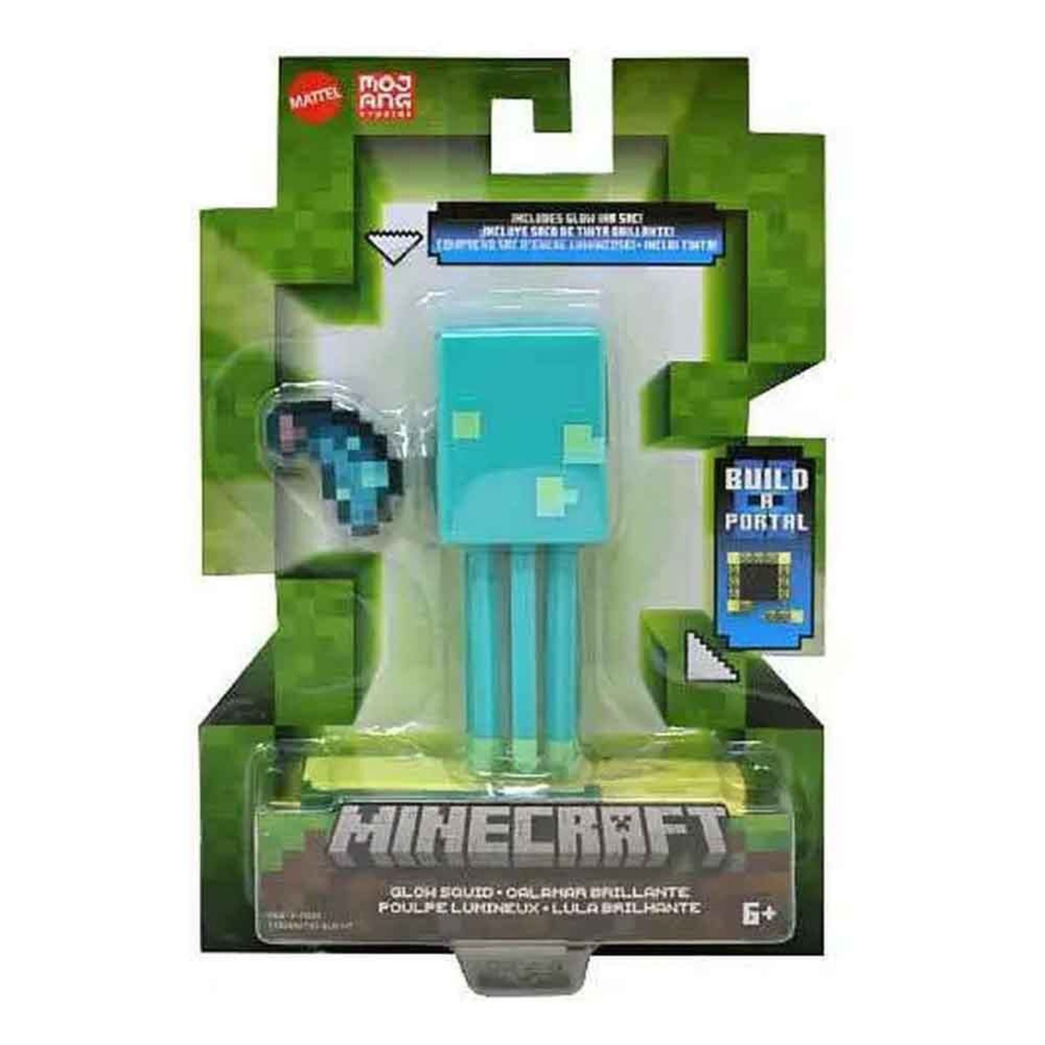 Hot! Minecraft Glow Squid Action Figures with Build-A-Portal Pieces