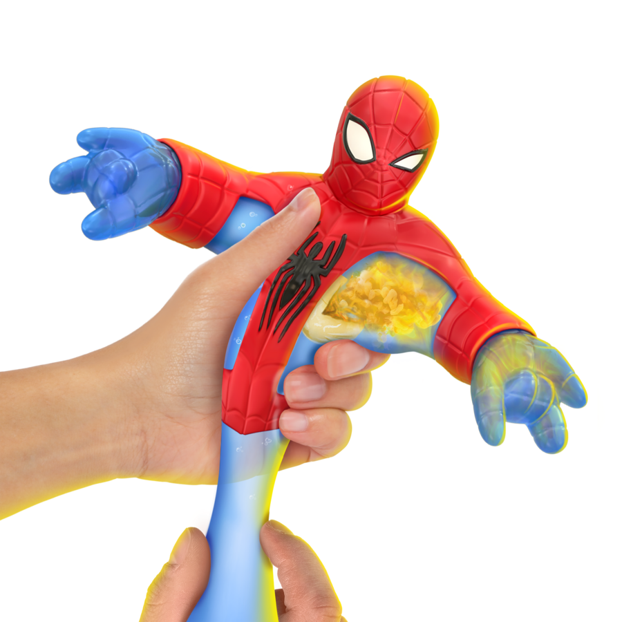 Hot! Heroes Of Goo Jit Zu Marvel S7 - Blue Strike Spider-Man Goo Shifter Toy