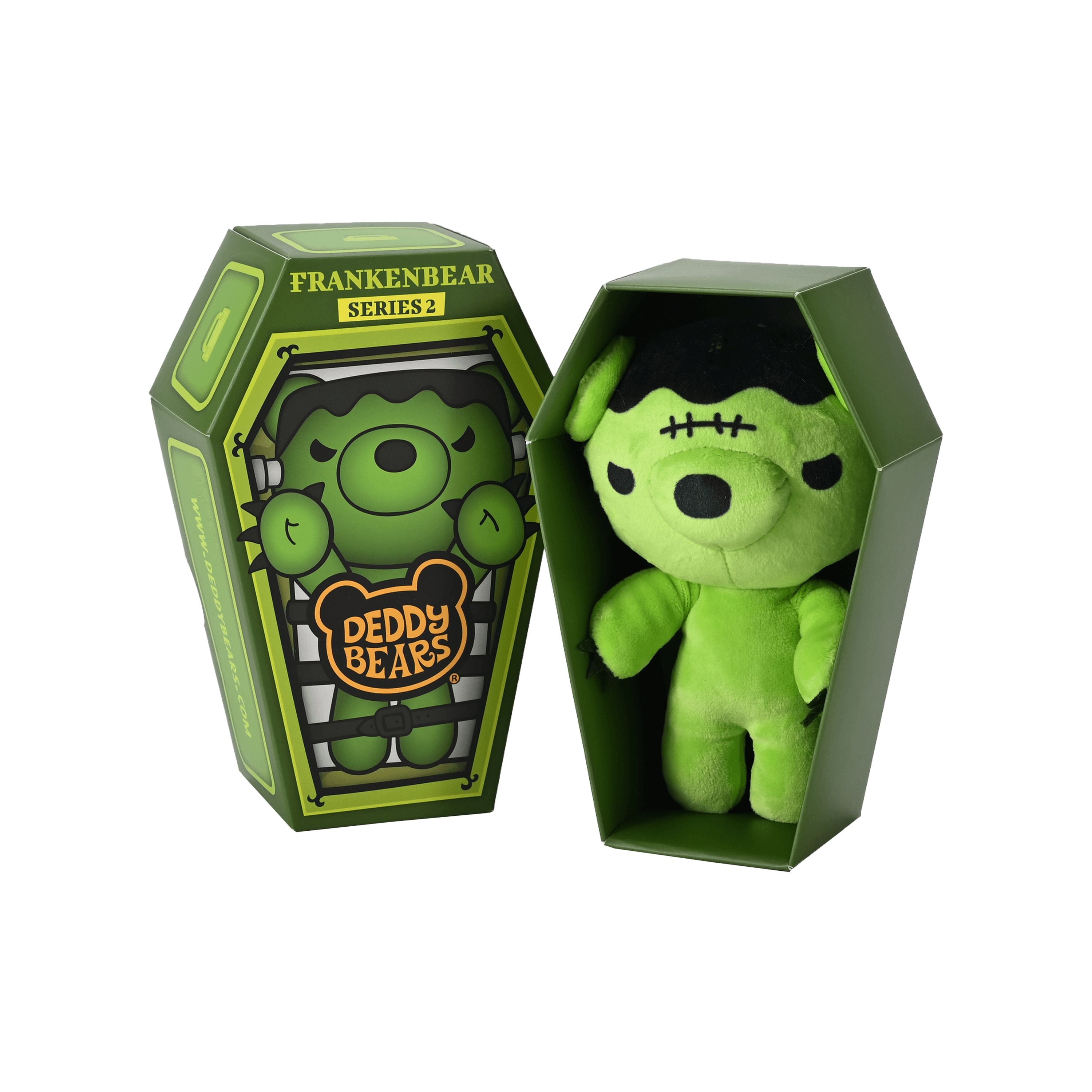 Hot! Series 2 Deddy Bears Plush in Coffin - Frankenbear