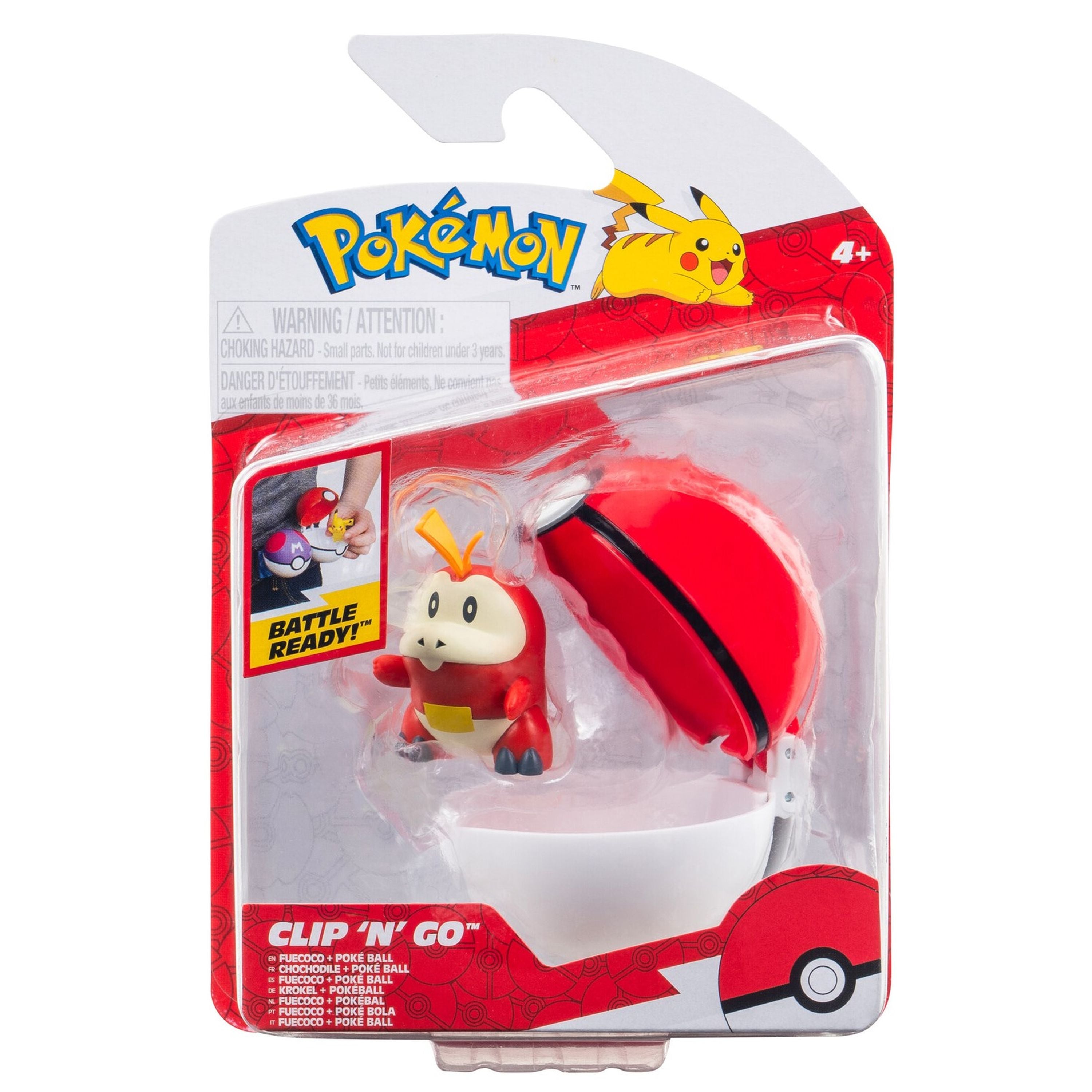 Wicked Cool Toys' Clip N Go Pokemon Set: Fuecoco & Poké Ball