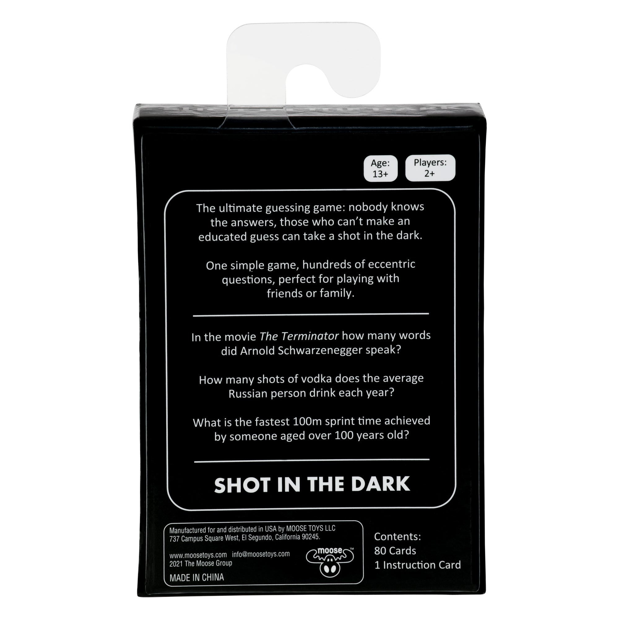 Hot! Shot In The Dark Party Trivia Card Game