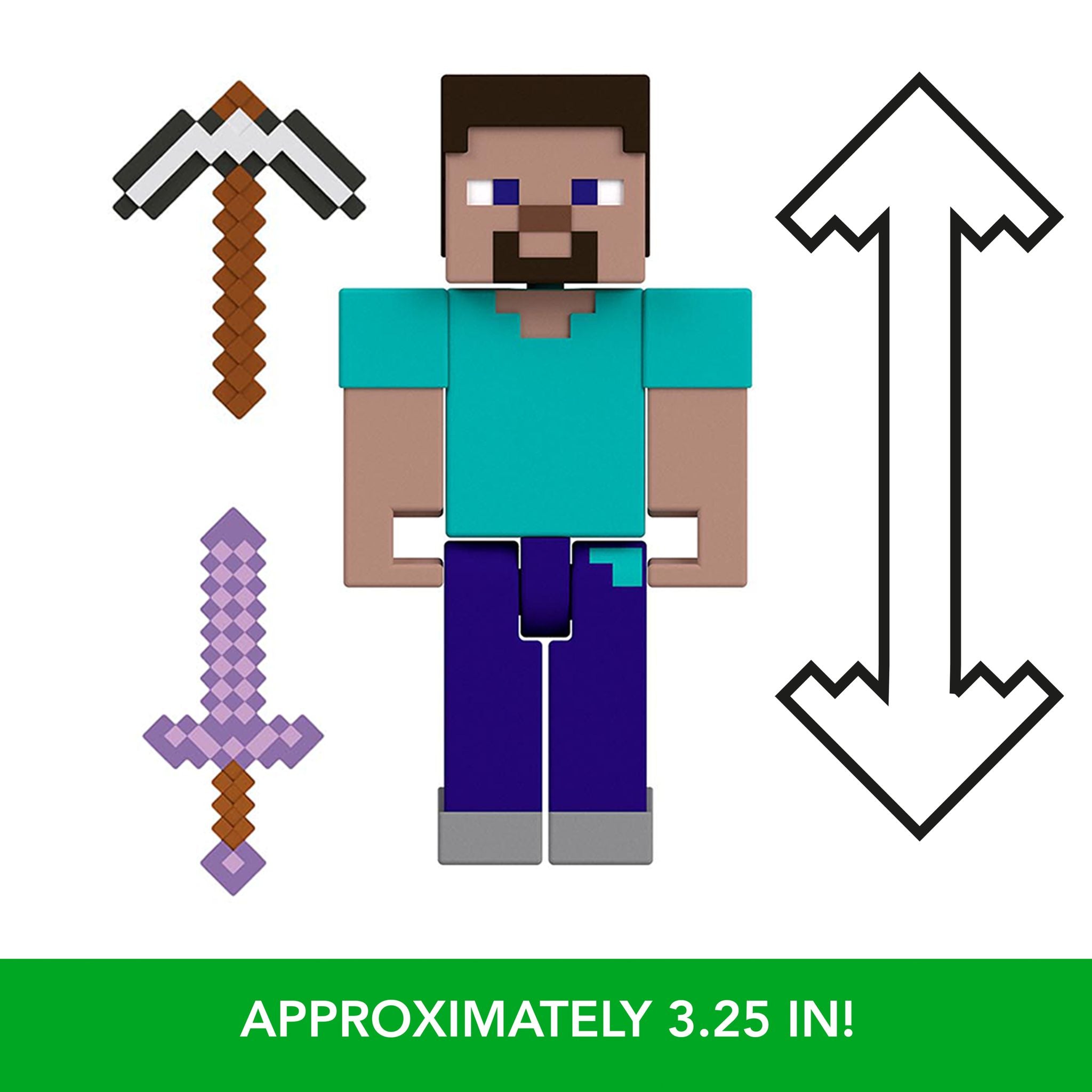Hot Sale! 3.25-Inch Minecraft Action Figure - Steve, Ideal for Collection and Play