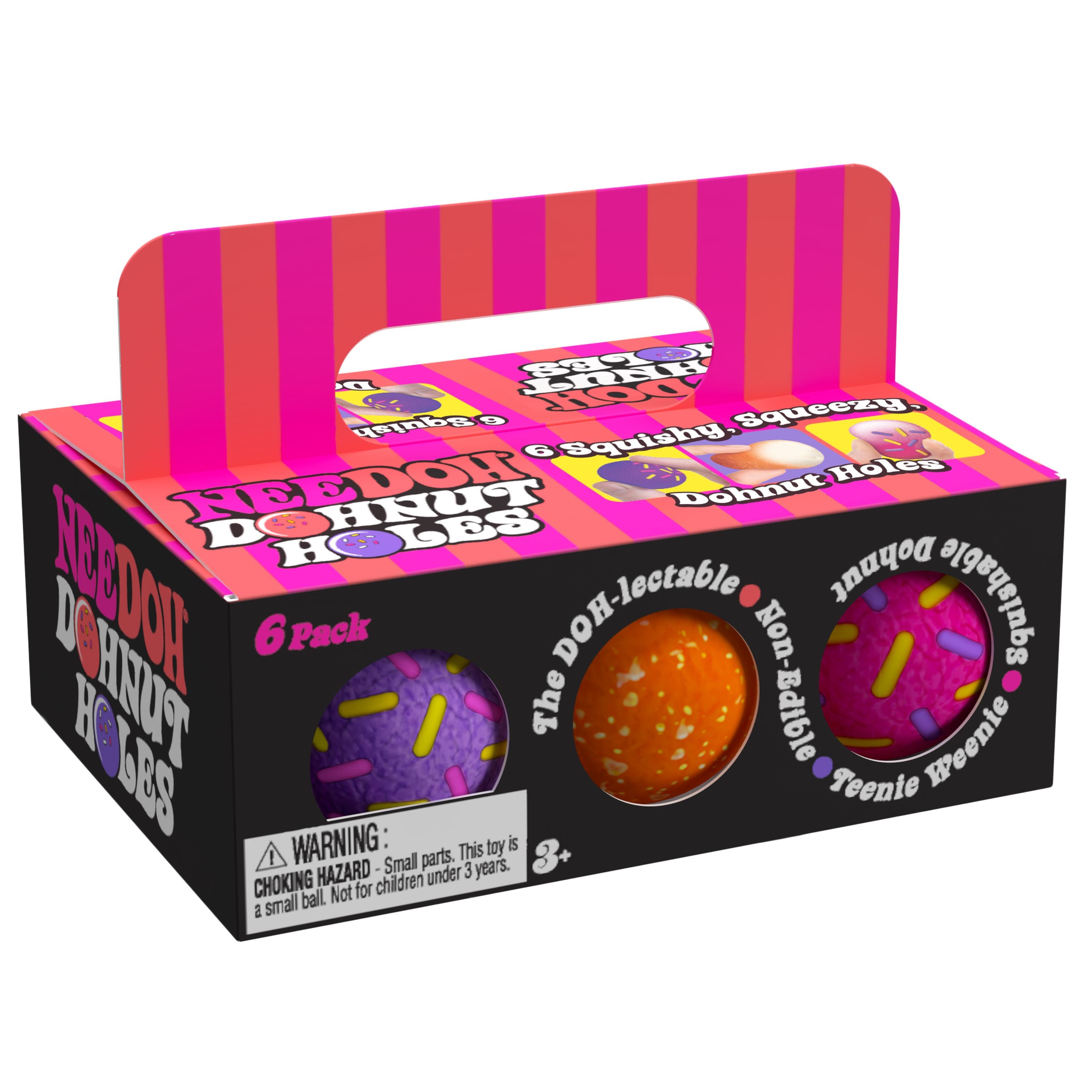 6-Pack of NeeDoh Sensory Doughnut Holes Toys