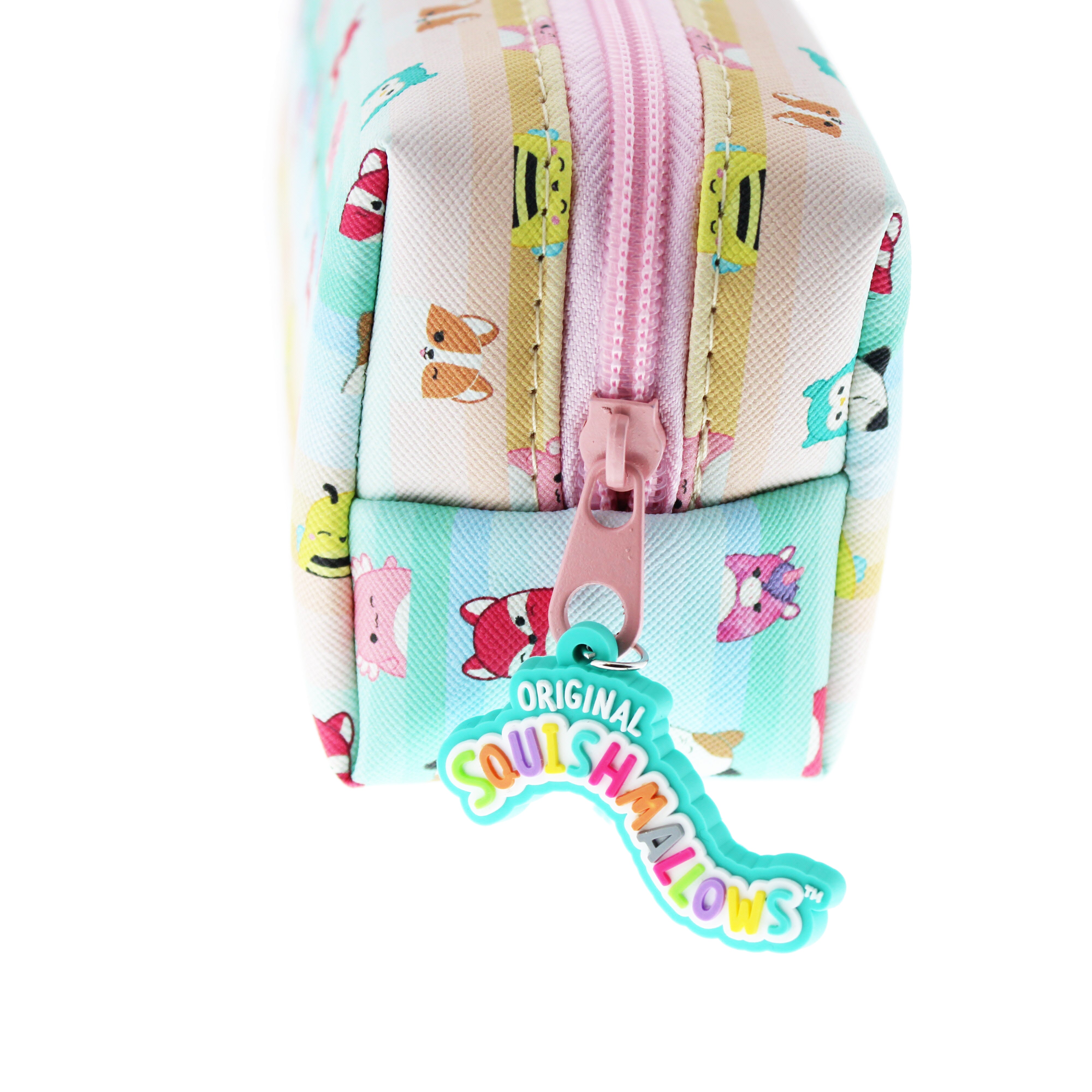 Colorful Squishmallows-themed Pencil Case with Zip Pull