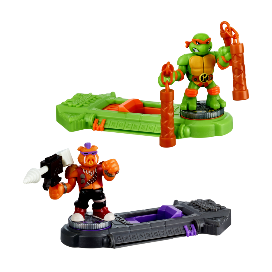 Akedo Teenage Mutant Ninja Turtles S1 - Michelangelo Vs Bebop Versus Pack, Exclusive Battle Fun!
