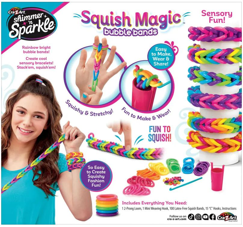 Cra-Z-Art Sensory Squish Magic Bubble Bands for Creating Rainbow Fashion Bracelets - Great Deal!