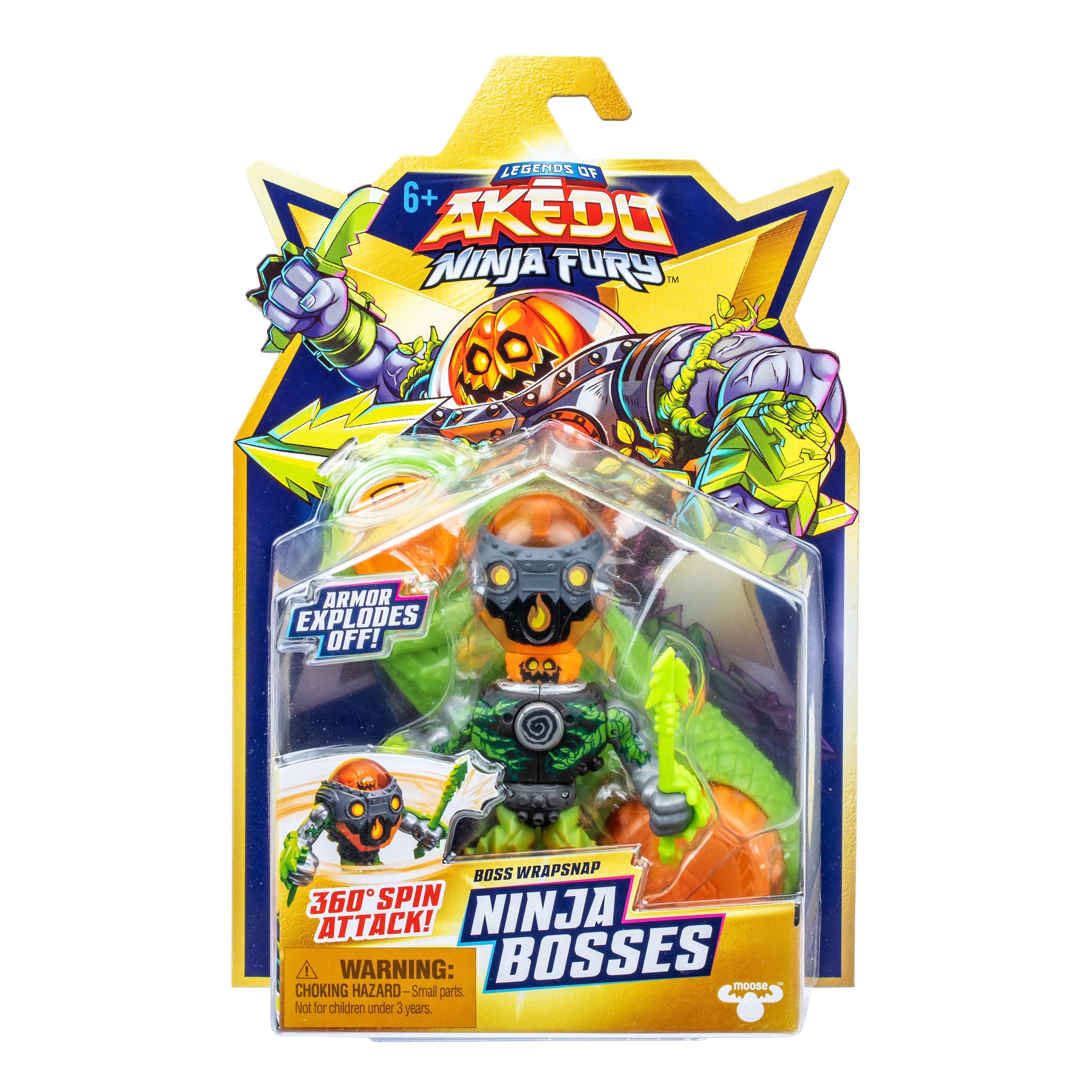 Akedo Ninja Fury S7: Exciting Ninja Boss Wrapsnap with Double Defense Armor