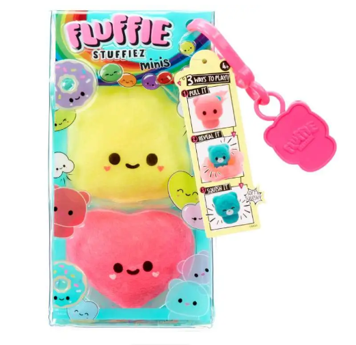 Fluffie Stuffiez Mini Popcorn & Heart Candy - Collectible Surprise Squishables