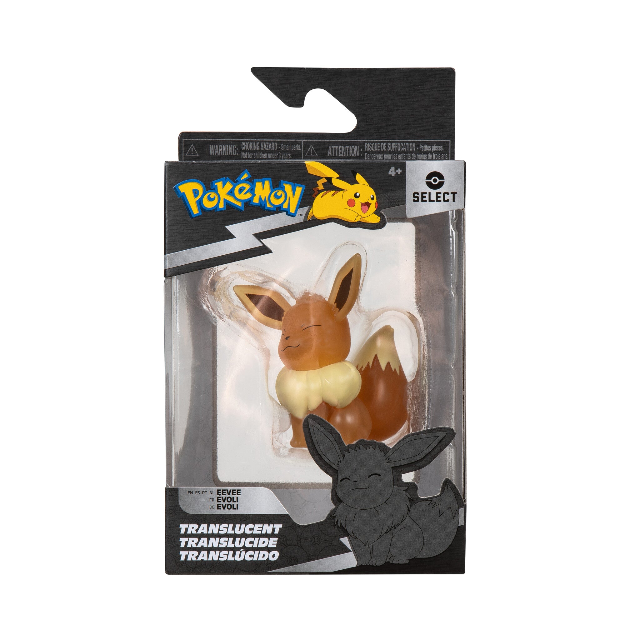Limited 2022! Translucent Eevee Pokemon Select Battle Figure