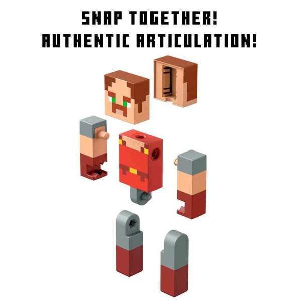 Hot Sale! Minecraft Fusion Collectible Figures for Fans - Build and Swap Your Own Hal Characters