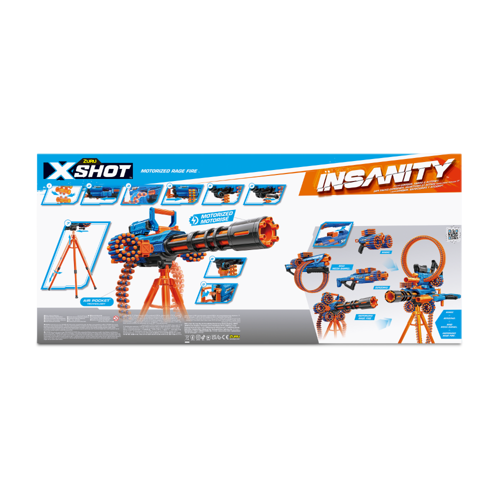 Hot Deal: ZURU X-Shot Insanity Motorized Rage Fire Blaster for Ultimate Action