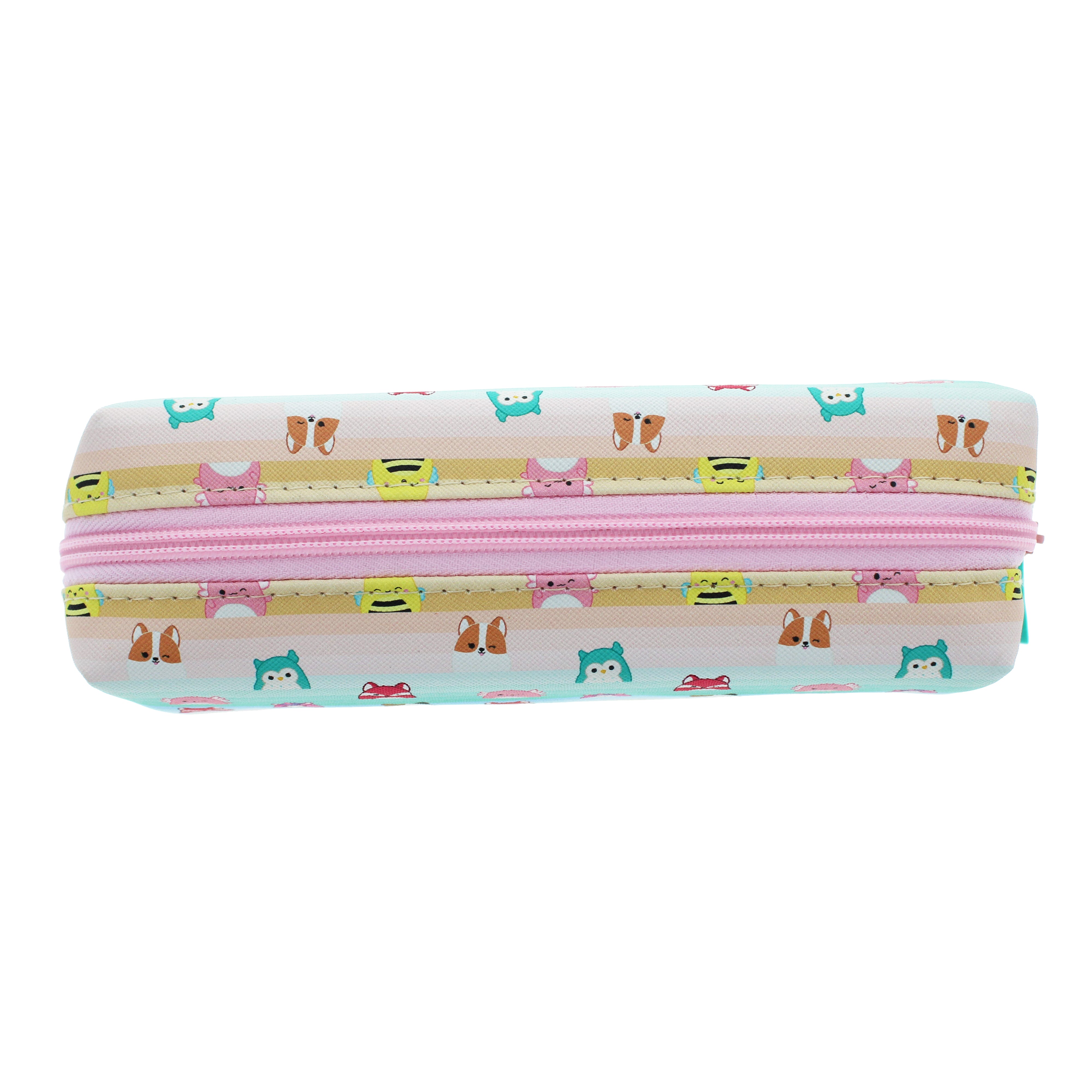 Colorful Squishmallows-themed Pencil Case with Zip Pull