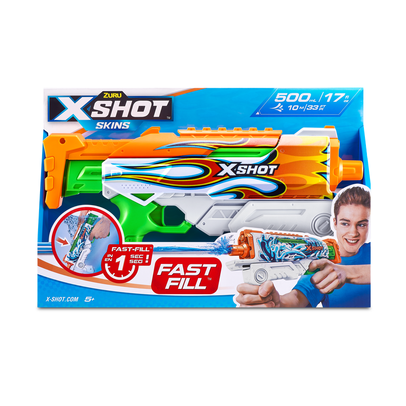 ZURU X Shot Hyperload Fast Fill Water Blaster with Flames Design