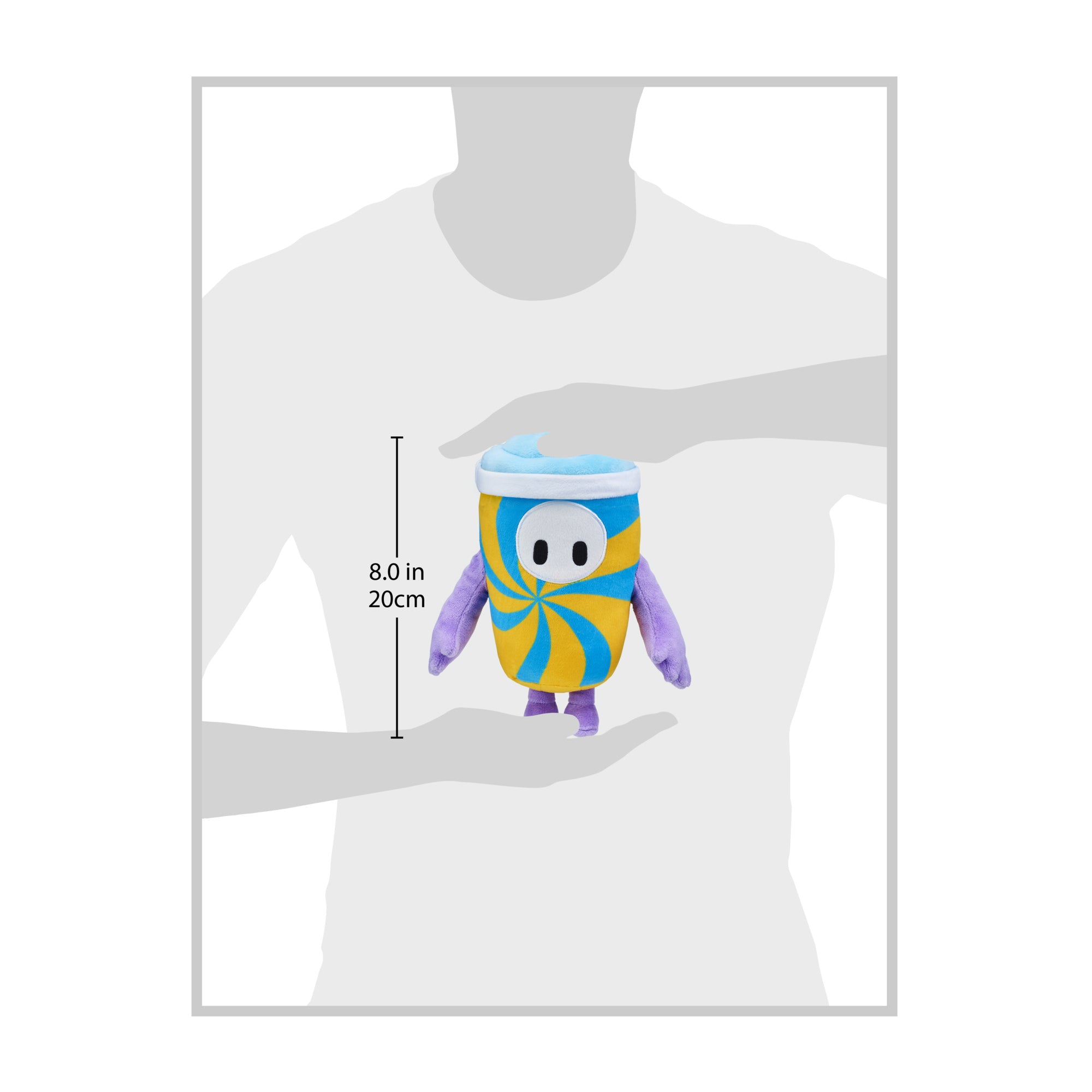 Adorable 8-Inch Fall Guys Blue Freeze Small Plush Toy