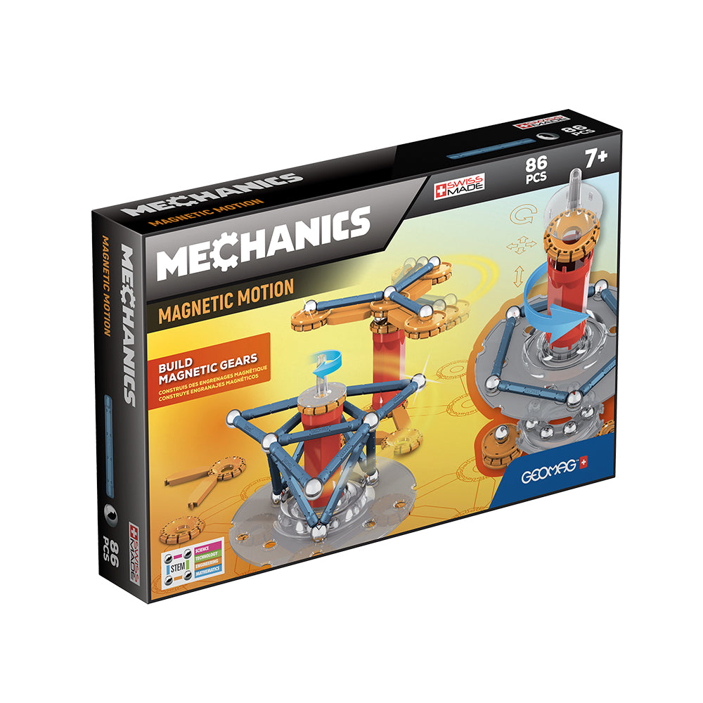 Geomag Mechanics Motion 86-Piece Magnetic Gears Set - Ideal for Creative Play
