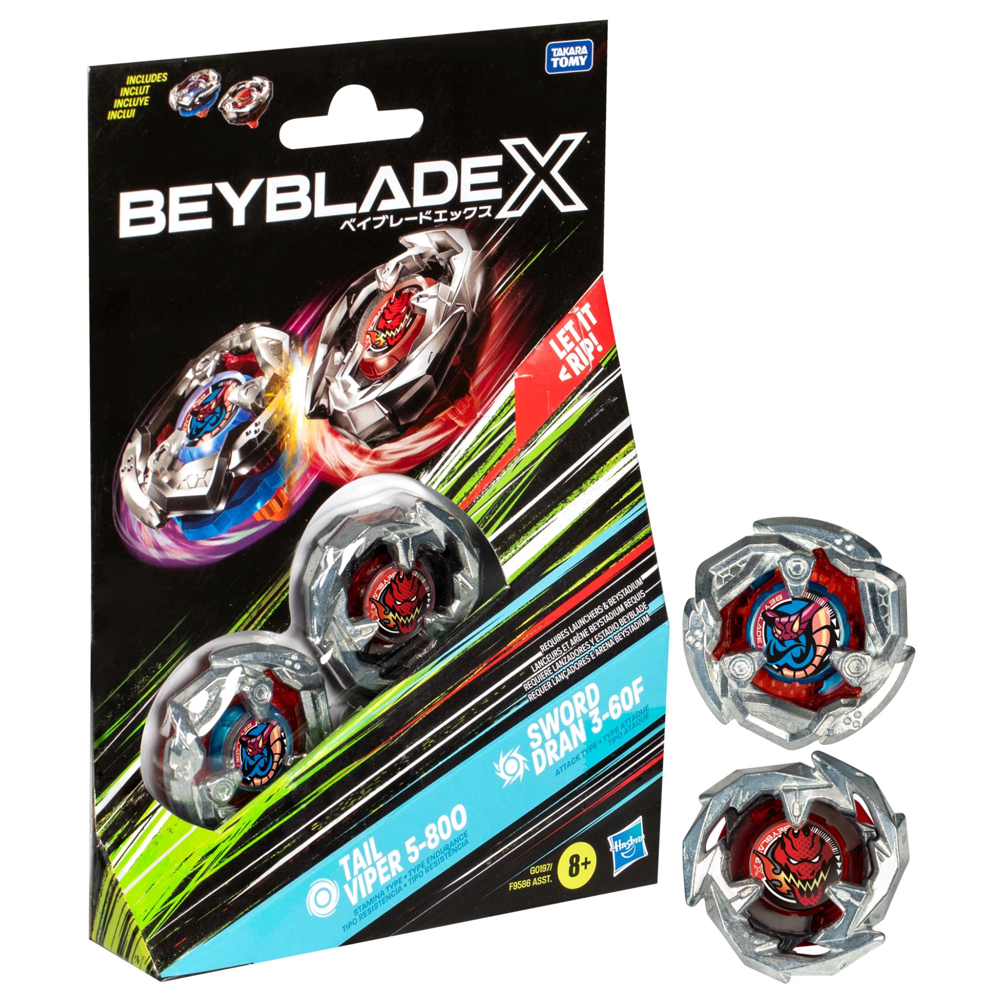 Hot Deal: Beyblade X Tail Viper and Sword Dran Spinning Battle Tops Set