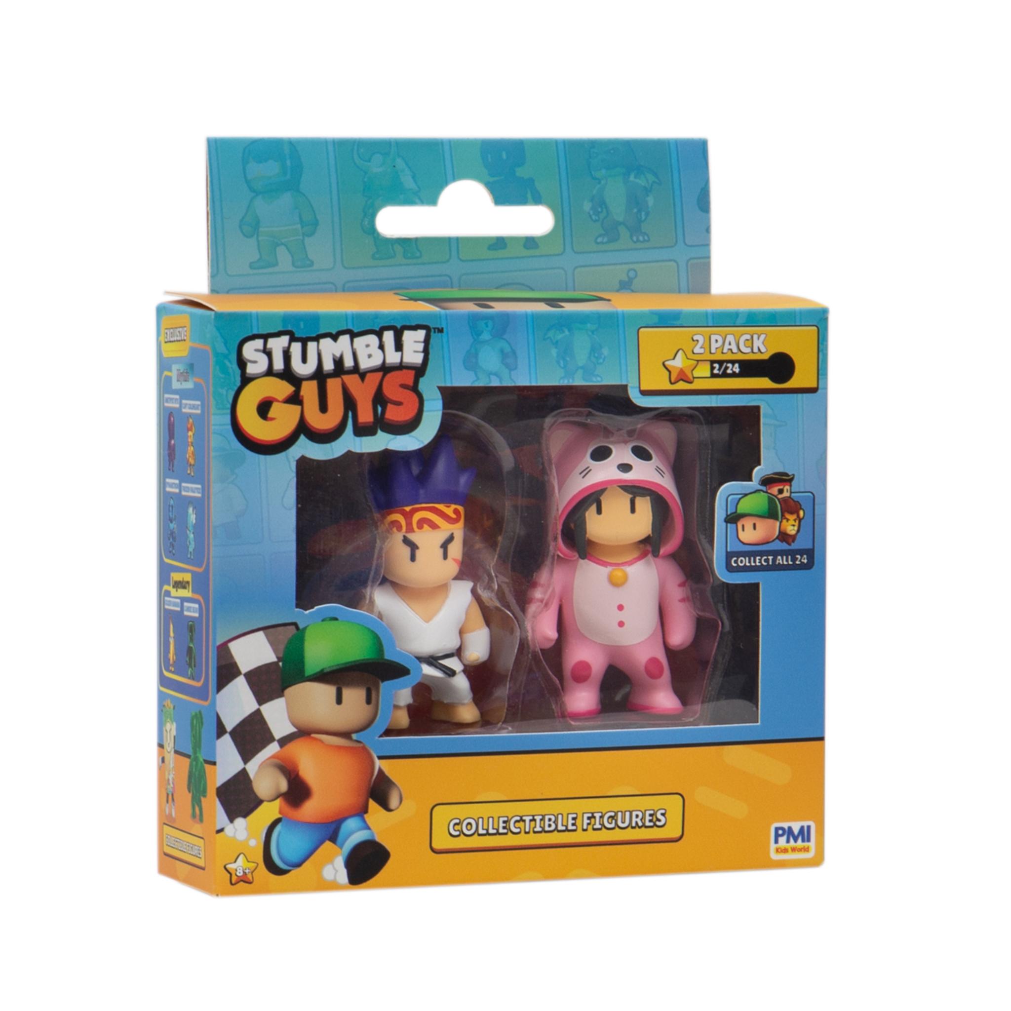 2 - Pack Assorted Styles of Adorable Stumble Guys Figures
