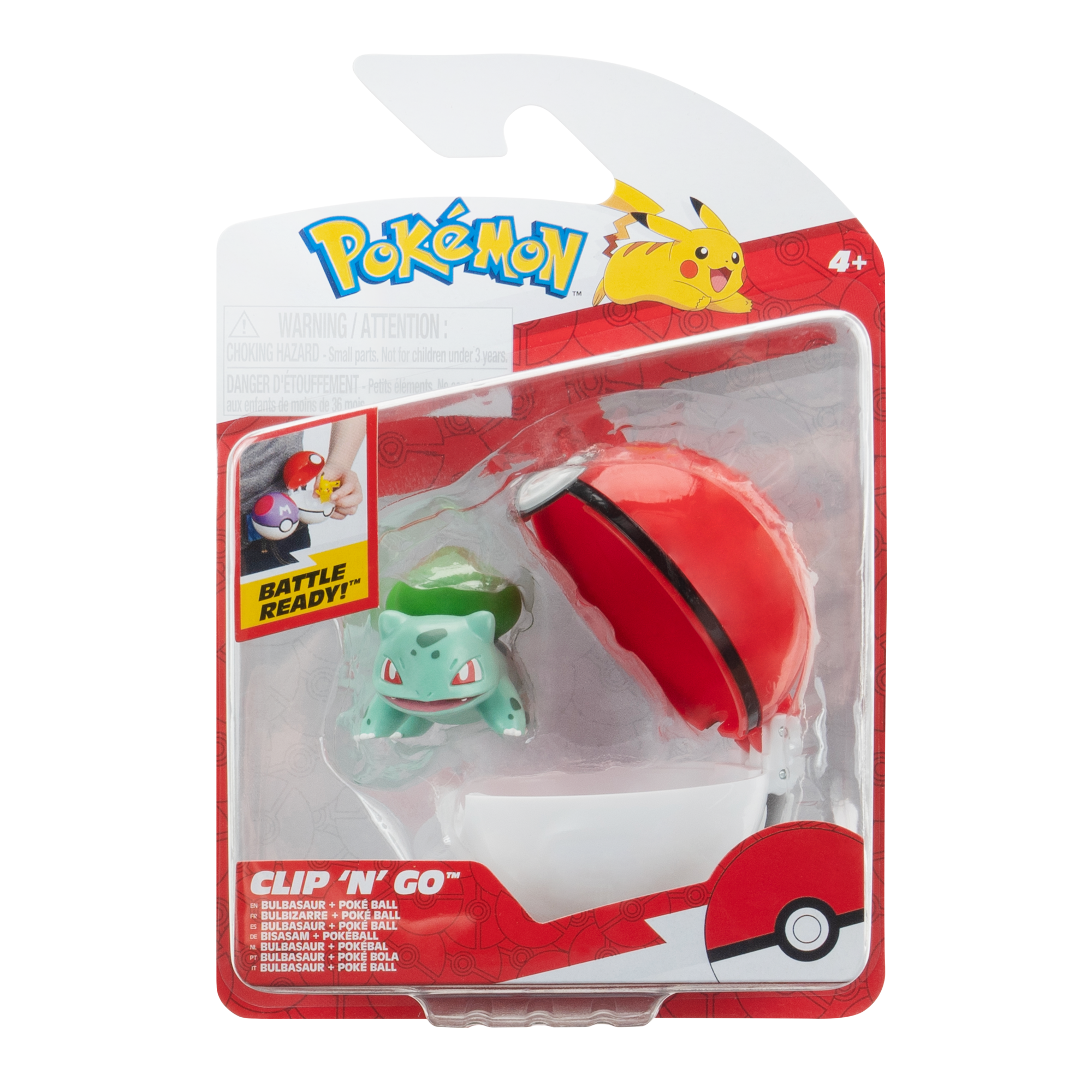 Hot Deal! Pokemon Clip N Go Set: Bulbasaur #1 with Official Poké Ball