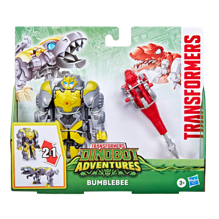 Hot Sale! Transformers Dinobot Adventures - Bumblebee & Lance Defender Figures for Kids