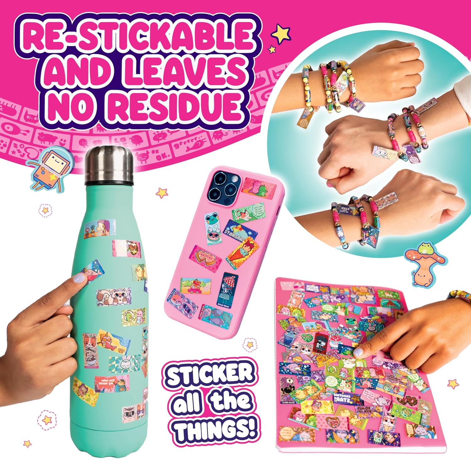 Sticki Rolls Collectible Sticki Book Pack with Holographic Stickers