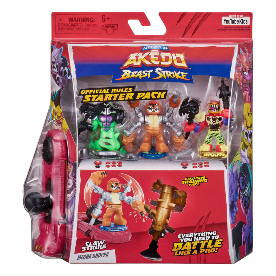 Akedo Beast Strike Starter Pack - Unleash the Claw Strike Battle!
