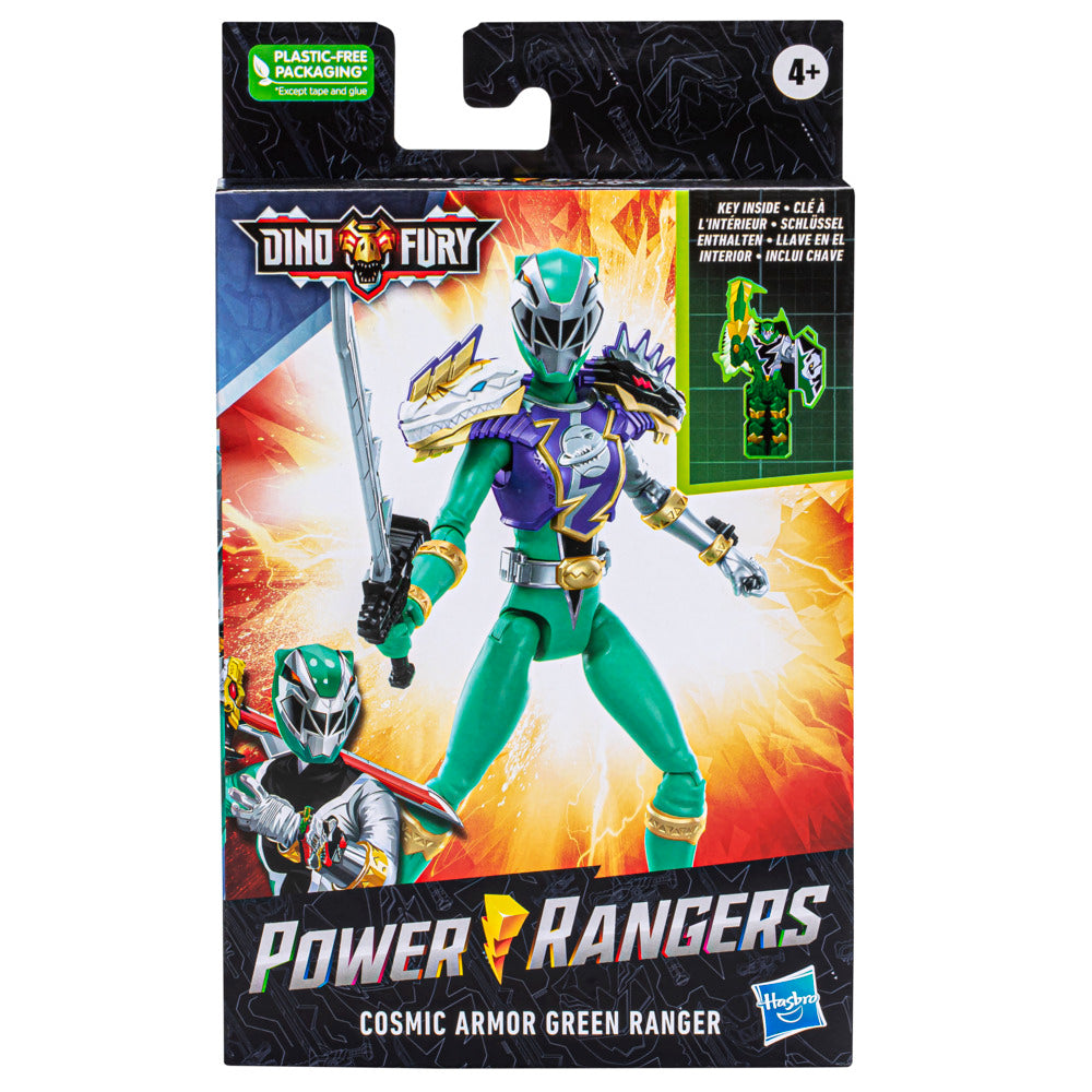 6 - inch Power Rangers Dino Fury Cosmic Armor Inspired Green Ranger Action Figure