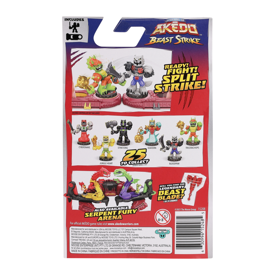 Hot Deal! Akedo Beast Strike 1-Player Pack with Battle Controller - Bloodpaw Character