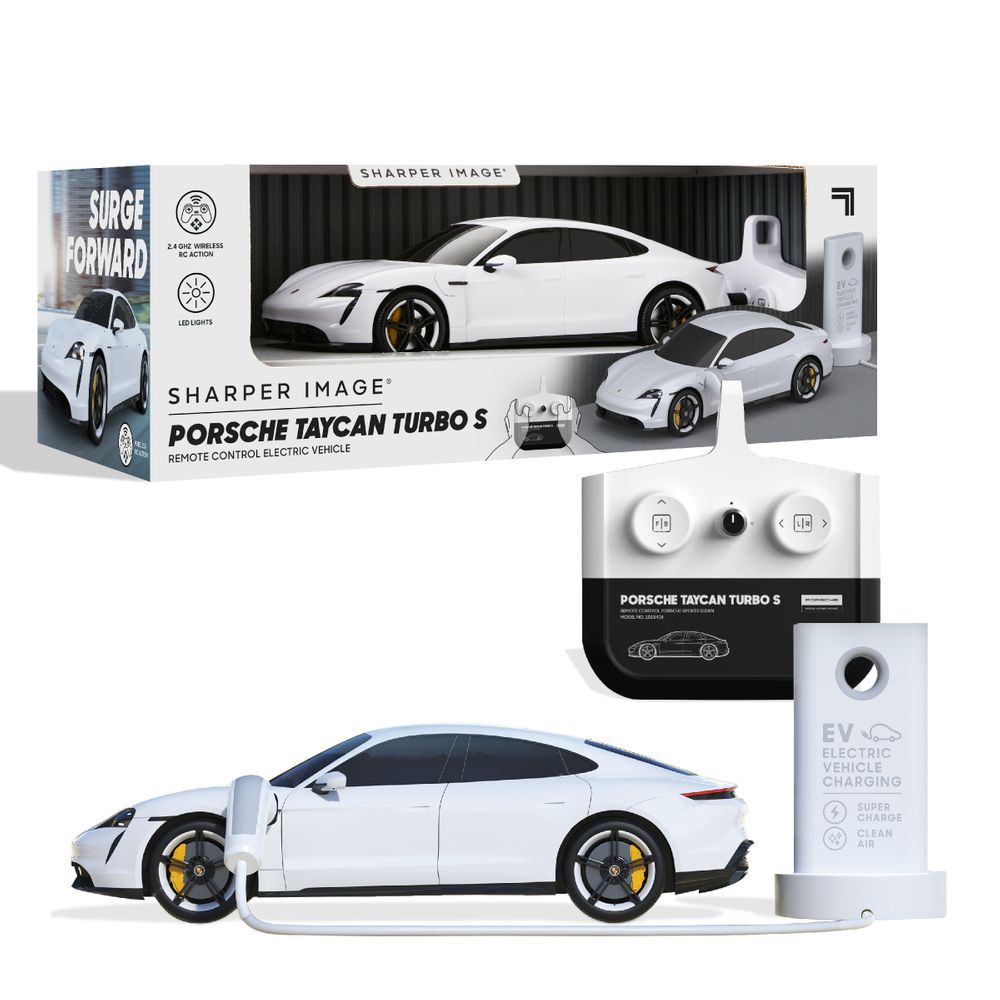 Hot Deal! Sharper Image Remote - Controlled Porsche Taycan Turbo RC Toy Car