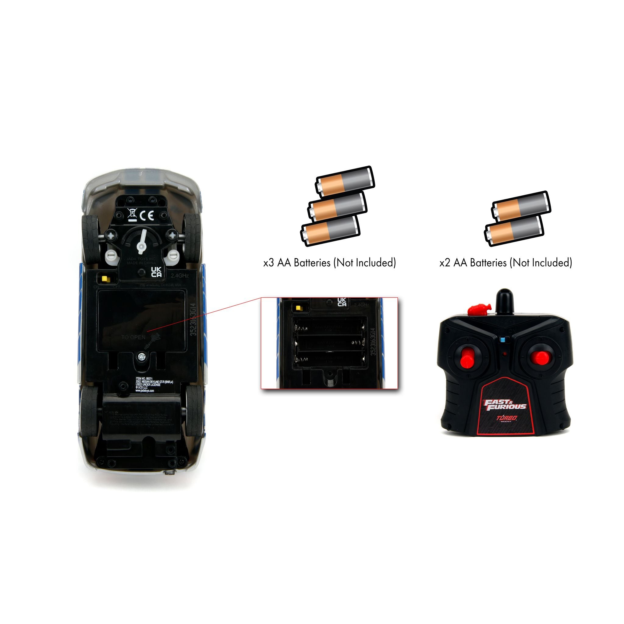 Jada 1:24 Assorted Styles Fast & Furious Turbo RC Cars