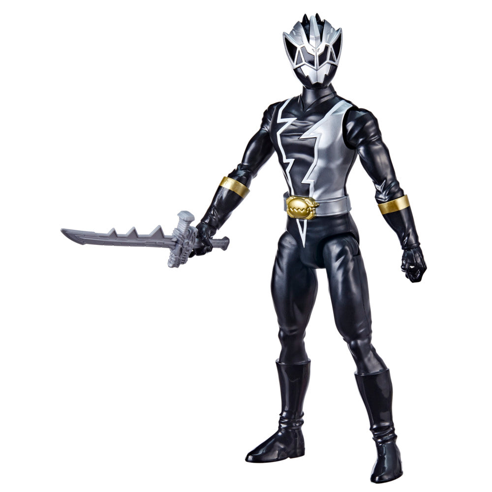 Hot! 12-Inch Power Rangers Dino Fury Black Ranger Figure