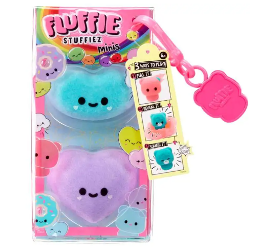 Hot! Fluffie Stuffiez Mini Jellybean & Heart Candy Squishables