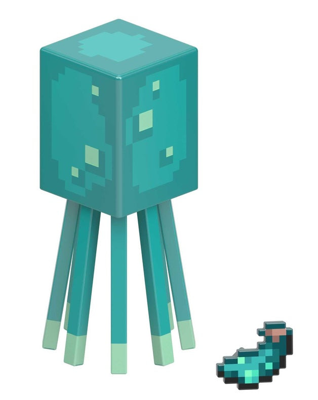 Hot! Minecraft Glow Squid Action Figures with Build-A-Portal Pieces