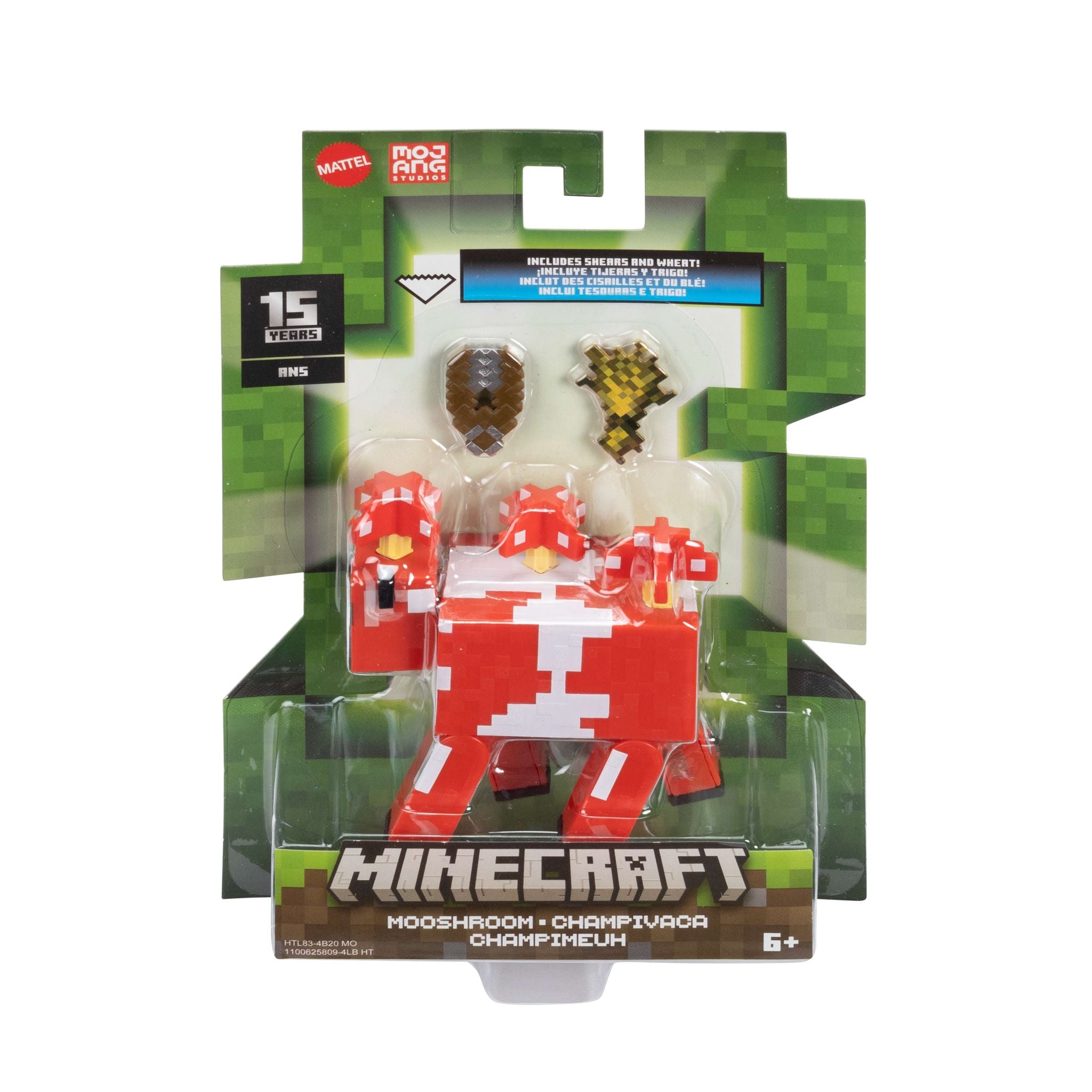 3.25-Inch Authentic Minecraft Mooshroom Action Figure