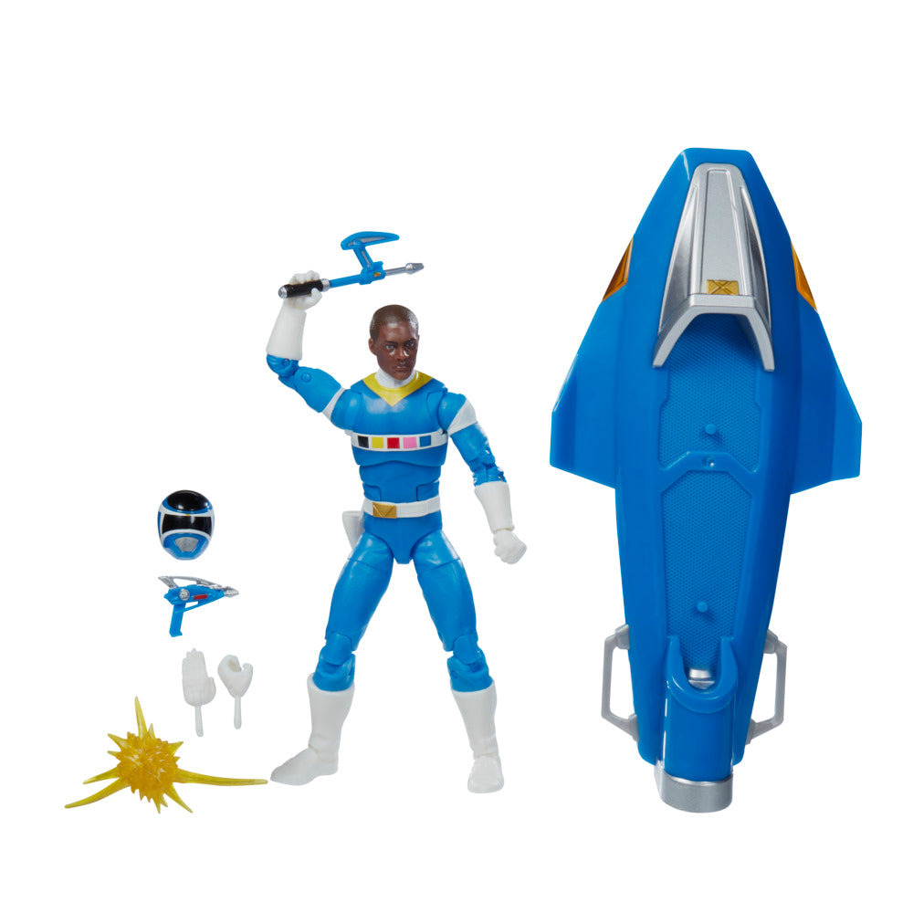 Power Rangers Lightning Collection - 6-Inch In Space Blue Ranger with Galaxy Glider