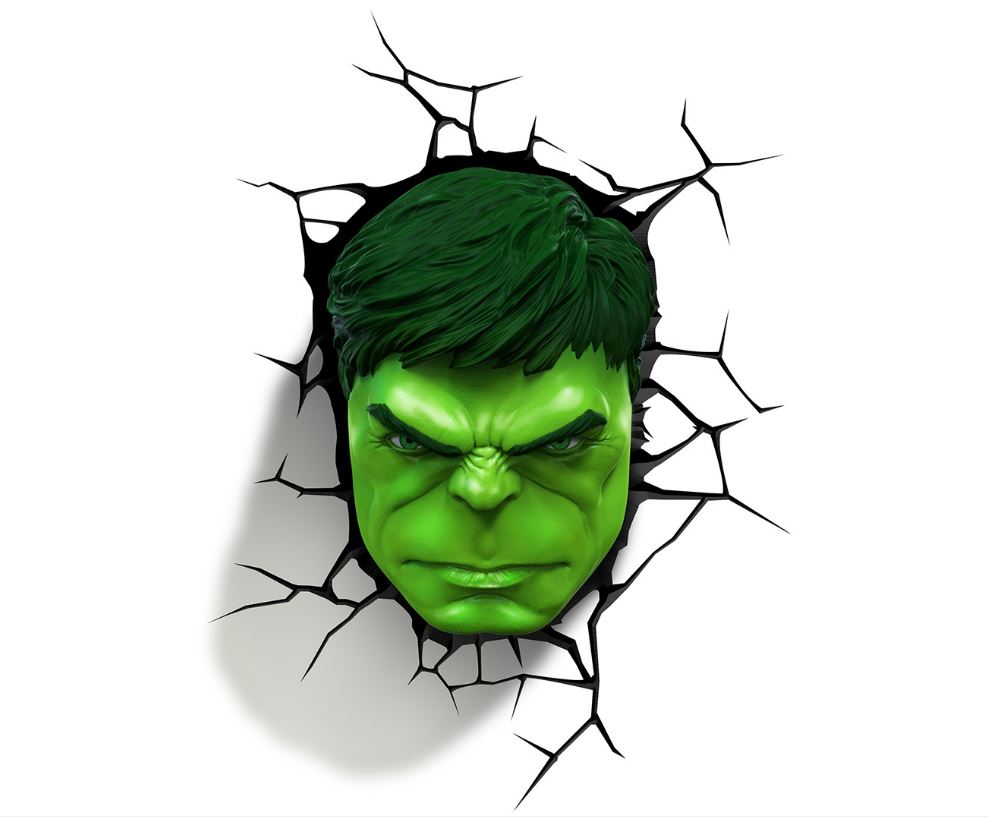 3D Decorative Avengers Hulk Face Night Light for All Ages