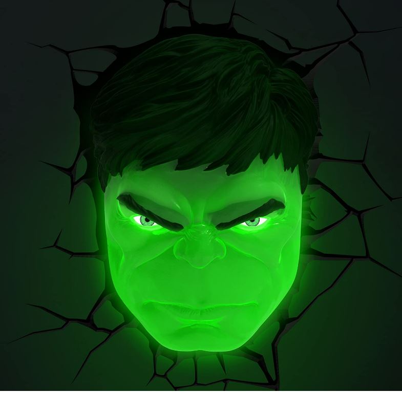 3D Decorative Avengers Hulk Face Night Light for All Ages