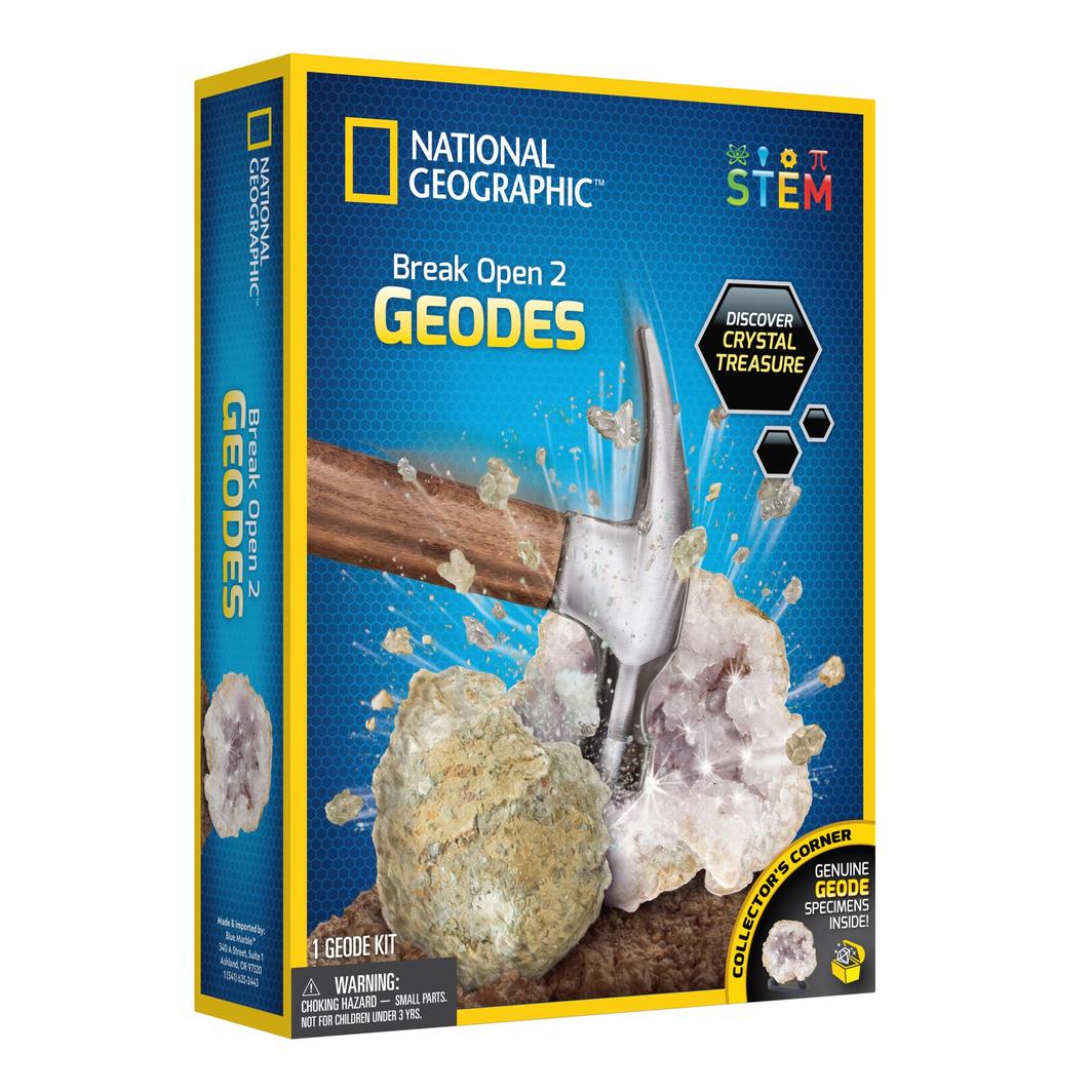 National Geographic Geode Breaking Kit: Open 2 Geodes