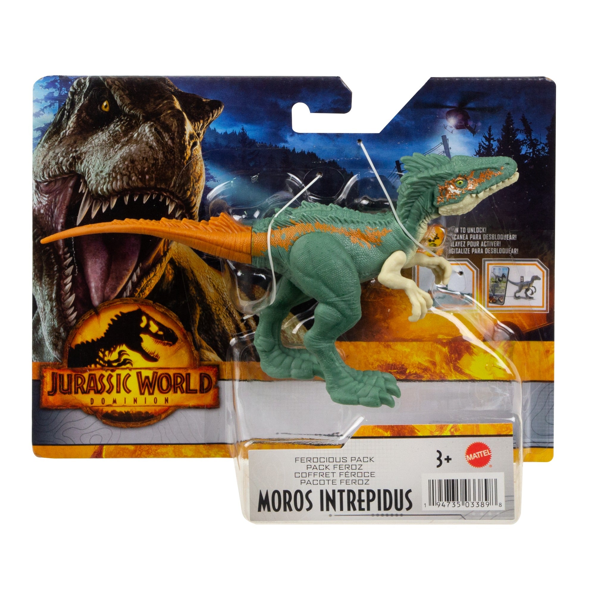 Jurassic World Dominion Ferocious Pack: Realistic Moros Intrepidus Dinosaur Toy