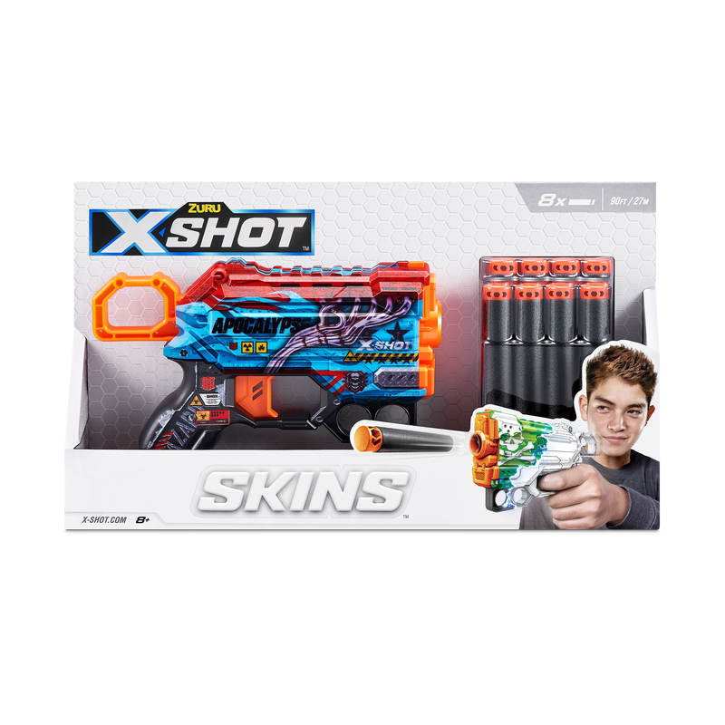 ZURU X Shot Skins Menace - Powerful Dart Blaster for Apocalypse Battles