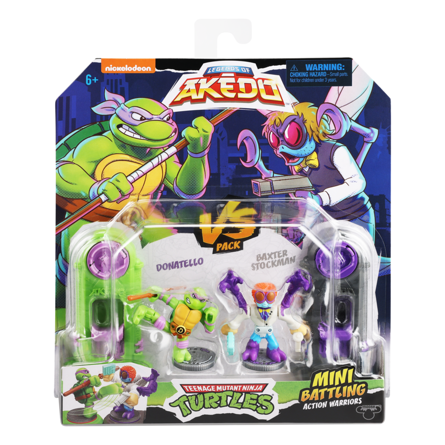 Akedo Teenage Mutant Ninja Turtles Season 1 Versus Pack: Donatello vs. Baxter Stockman Epic Battle Set
