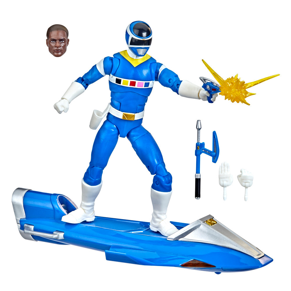 Power Rangers Lightning Collection - 6-Inch In Space Blue Ranger with Galaxy Glider
