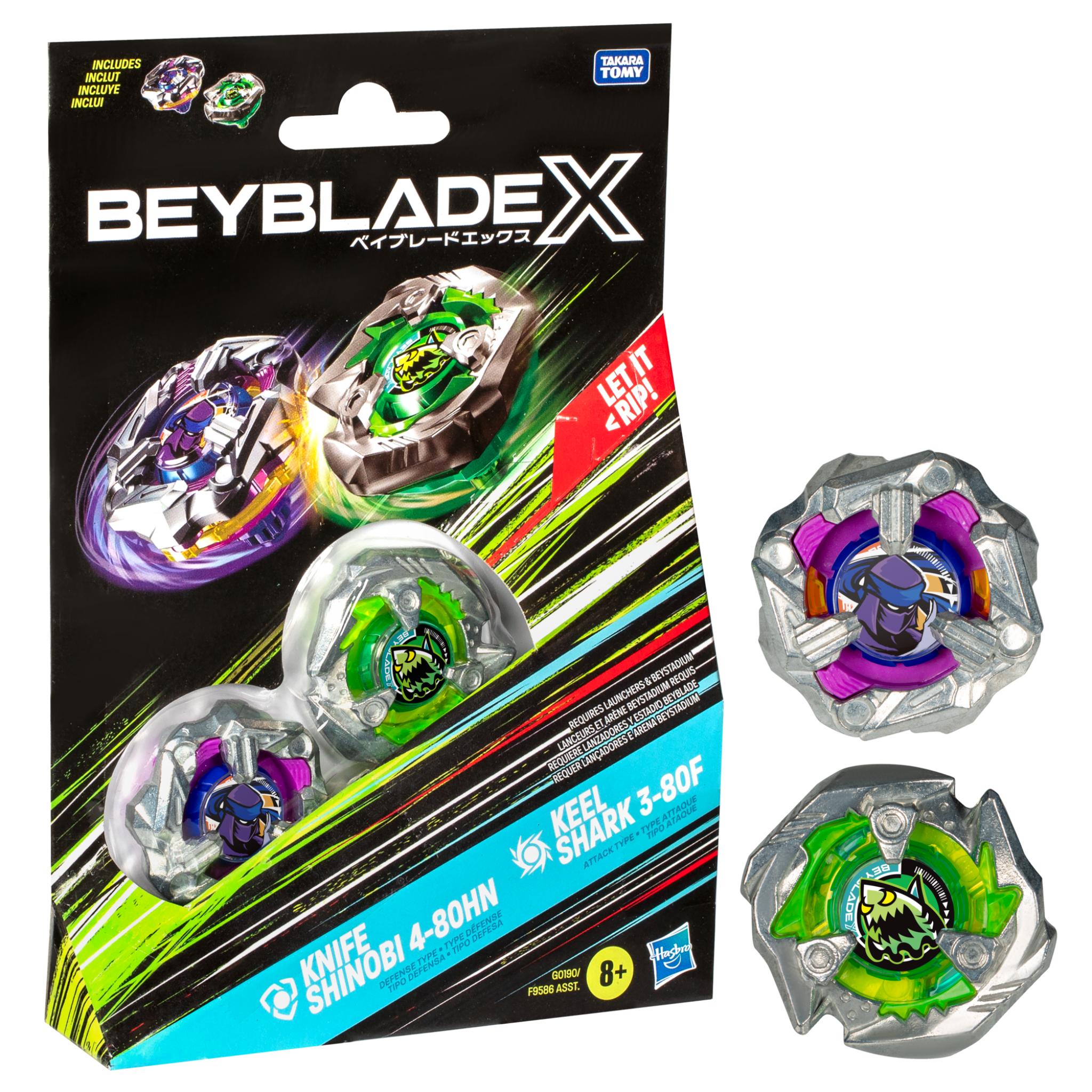 Beyblade X Knife Shinobi and Keel Shark: High-Speed Battle Tops