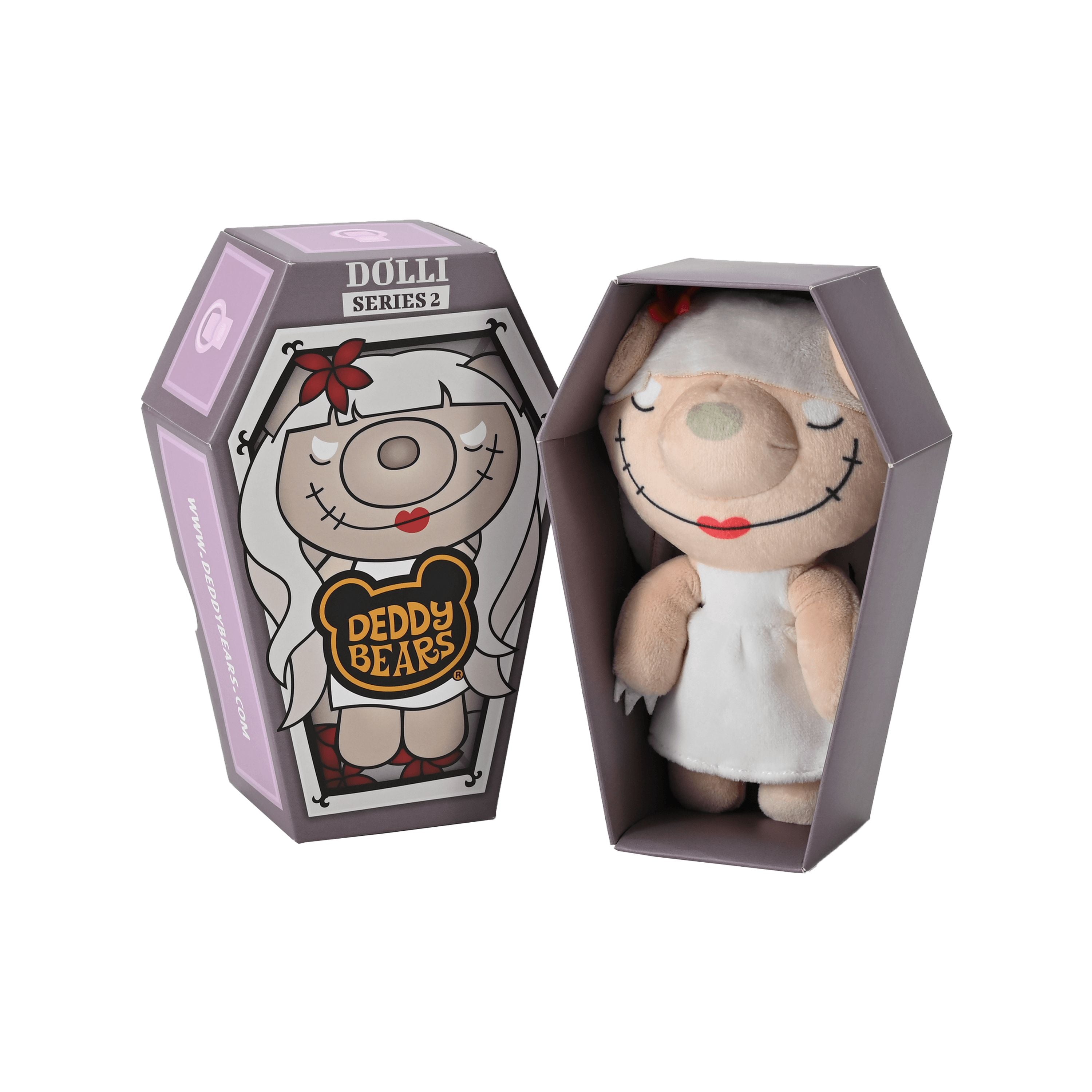 Series 2 14cm Deddy Bears Plush Toys in Coloured Coffins - Dolli Deddy