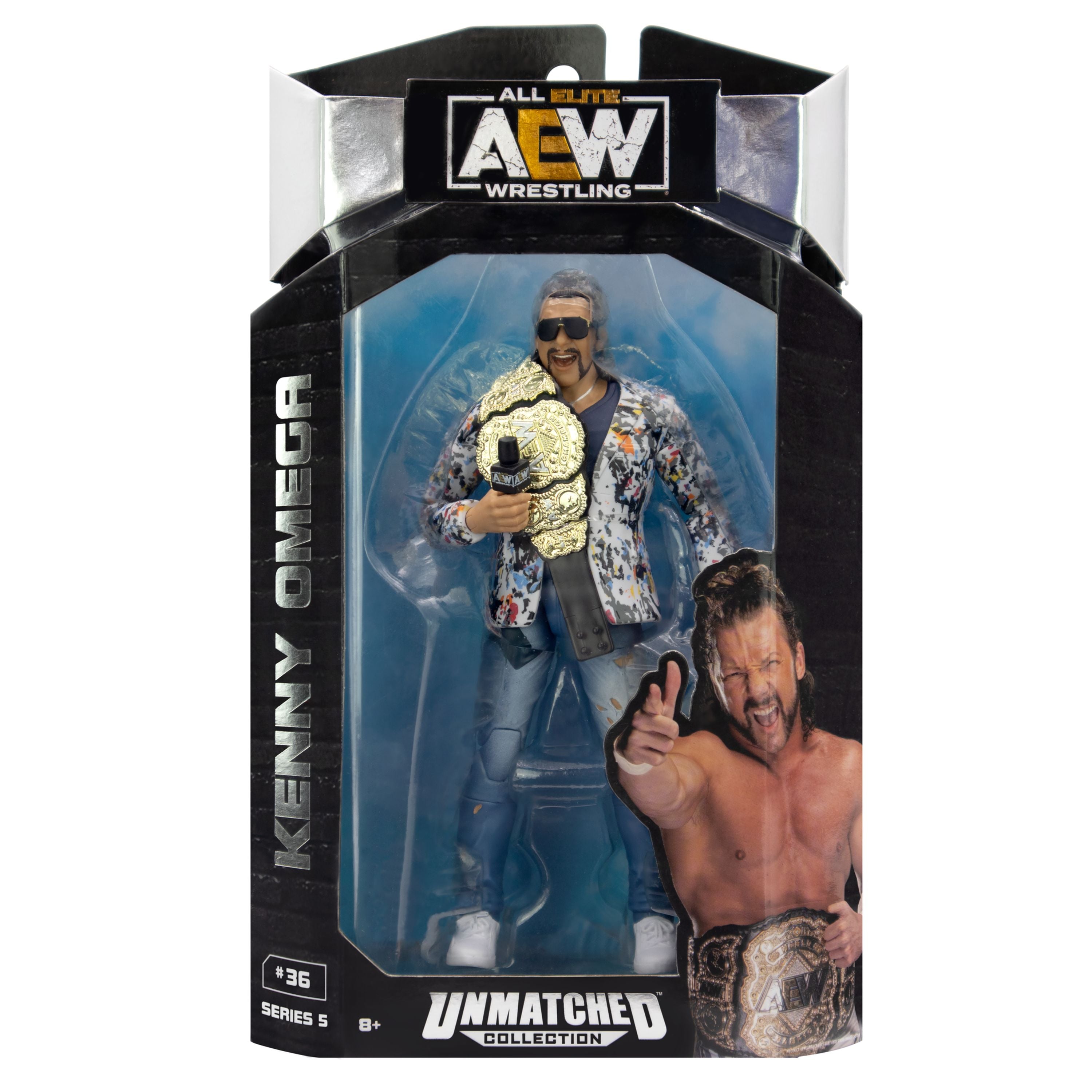 Hot Sale! AEW 6.5-Inch Collectible Unmatched Wrestling Figure Series 5 Kenny Omega