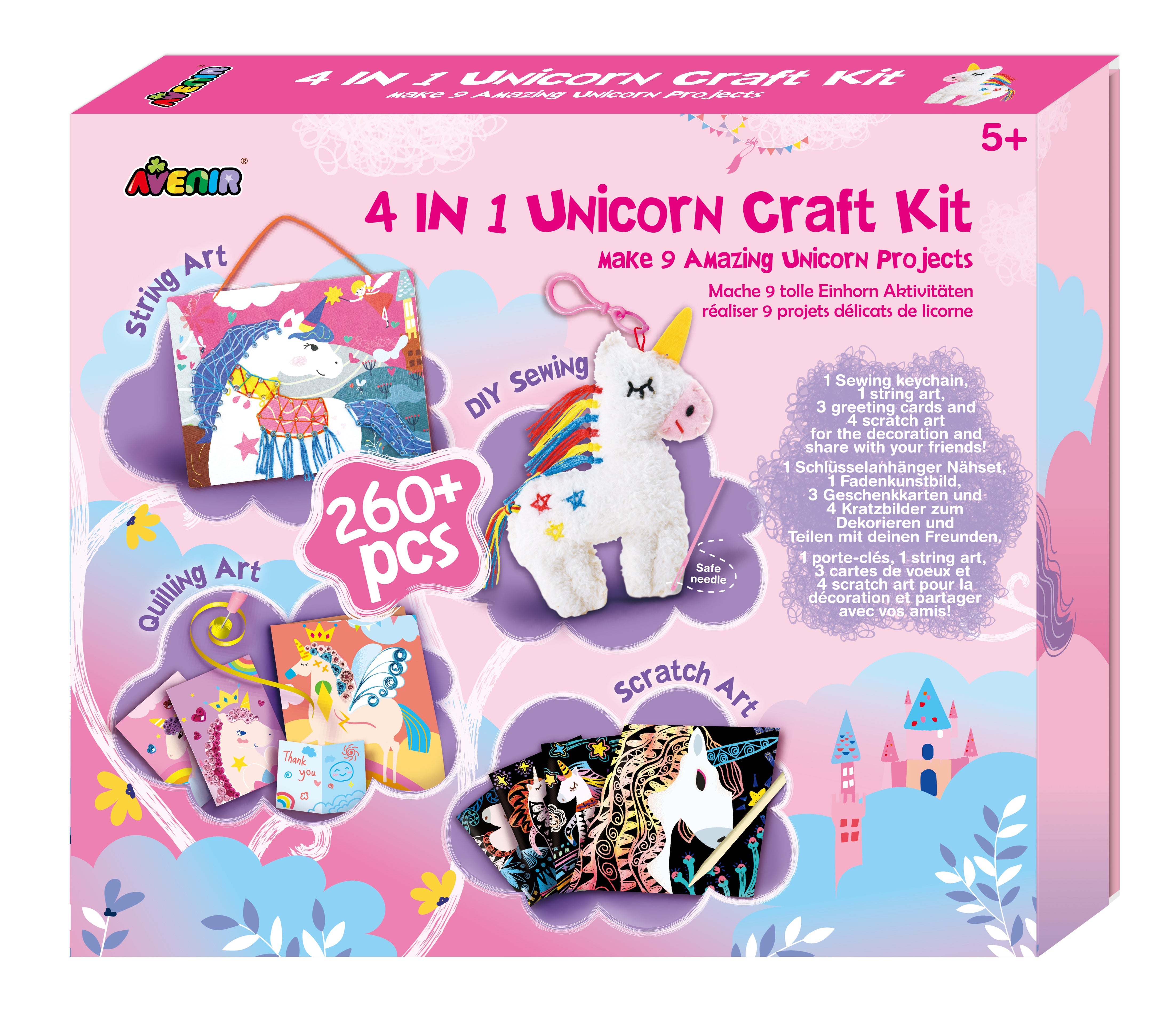 Hot Sale! Avenir 4-in-1 Unicorn Arts and Crafts Kit for Kids