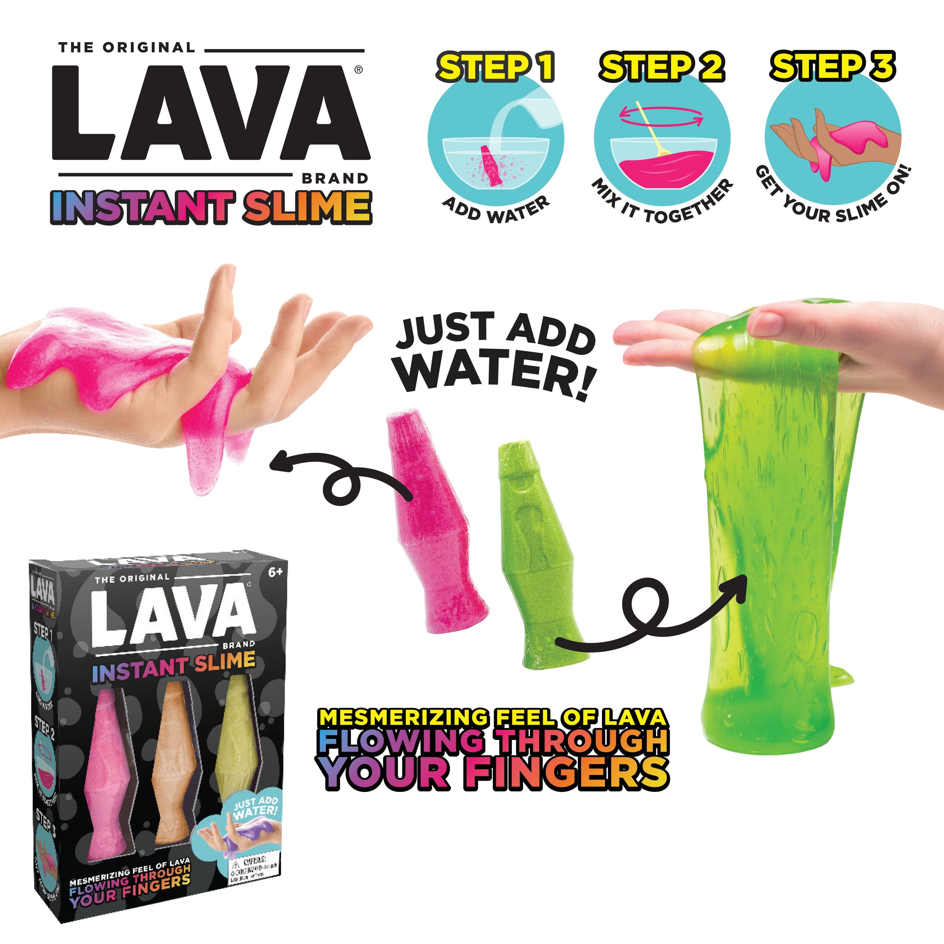 Lava Instant DIY Slime Set with Assorted Colorful Styles